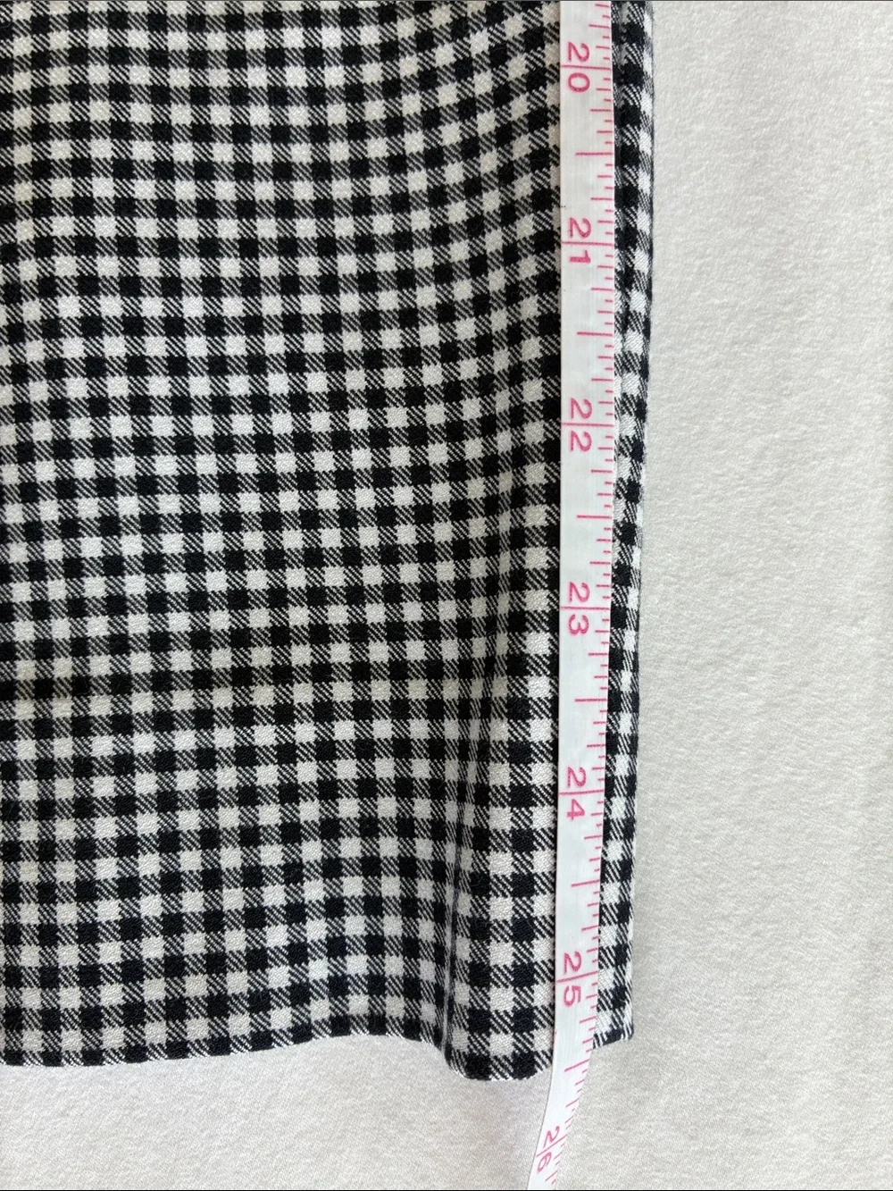 J Crew Cameron Gingham Pants in Black and White, Size 10